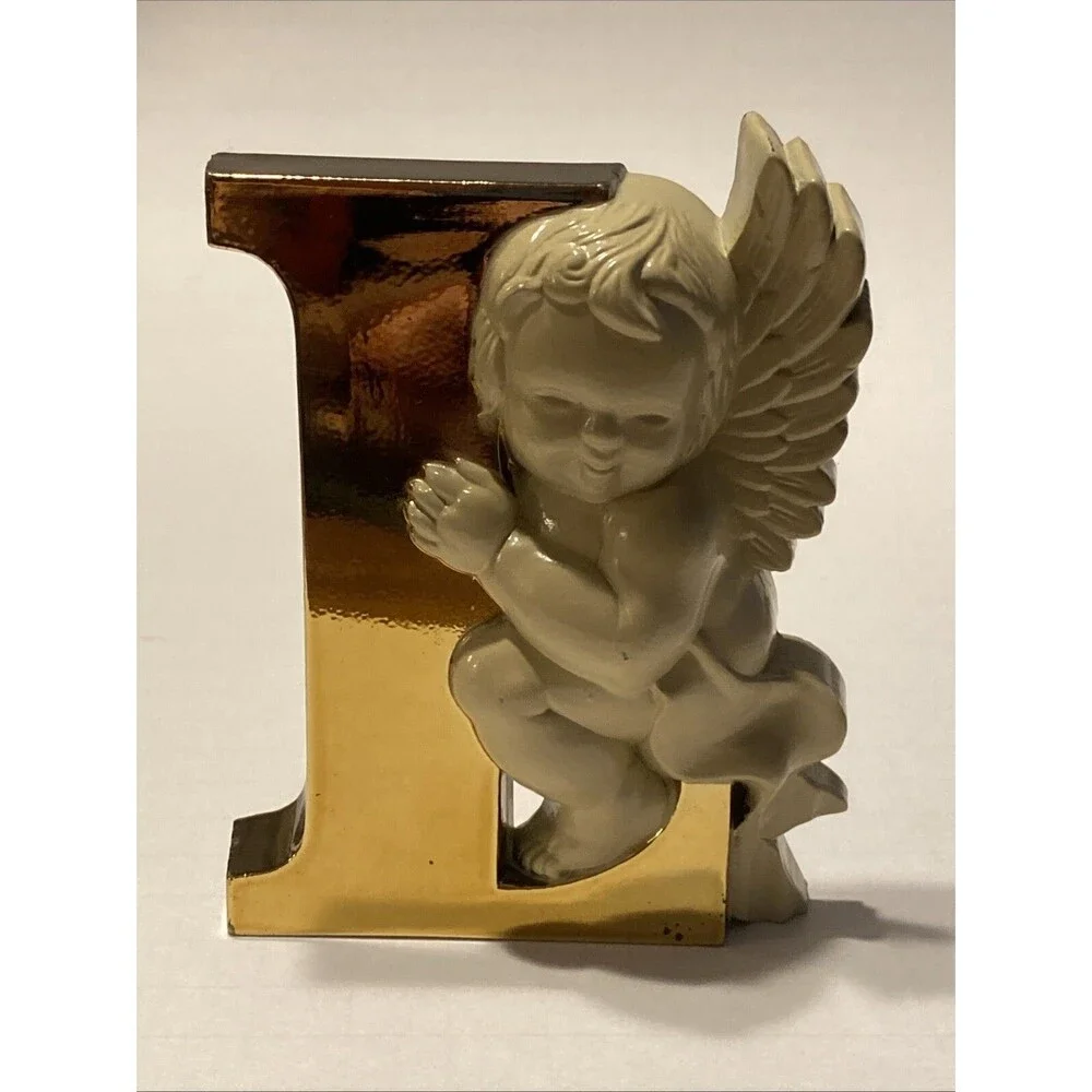 Vintage Christmas NOEL Letters w Cherubs Angels Wall Shelf Burwood Prod Holiday